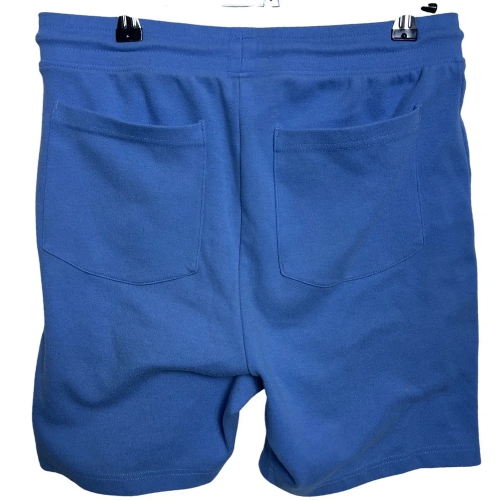 Alphalete Mens‎ Small Blue Fleece Athletic Gym Sweat Shorts Drawstring Pockets